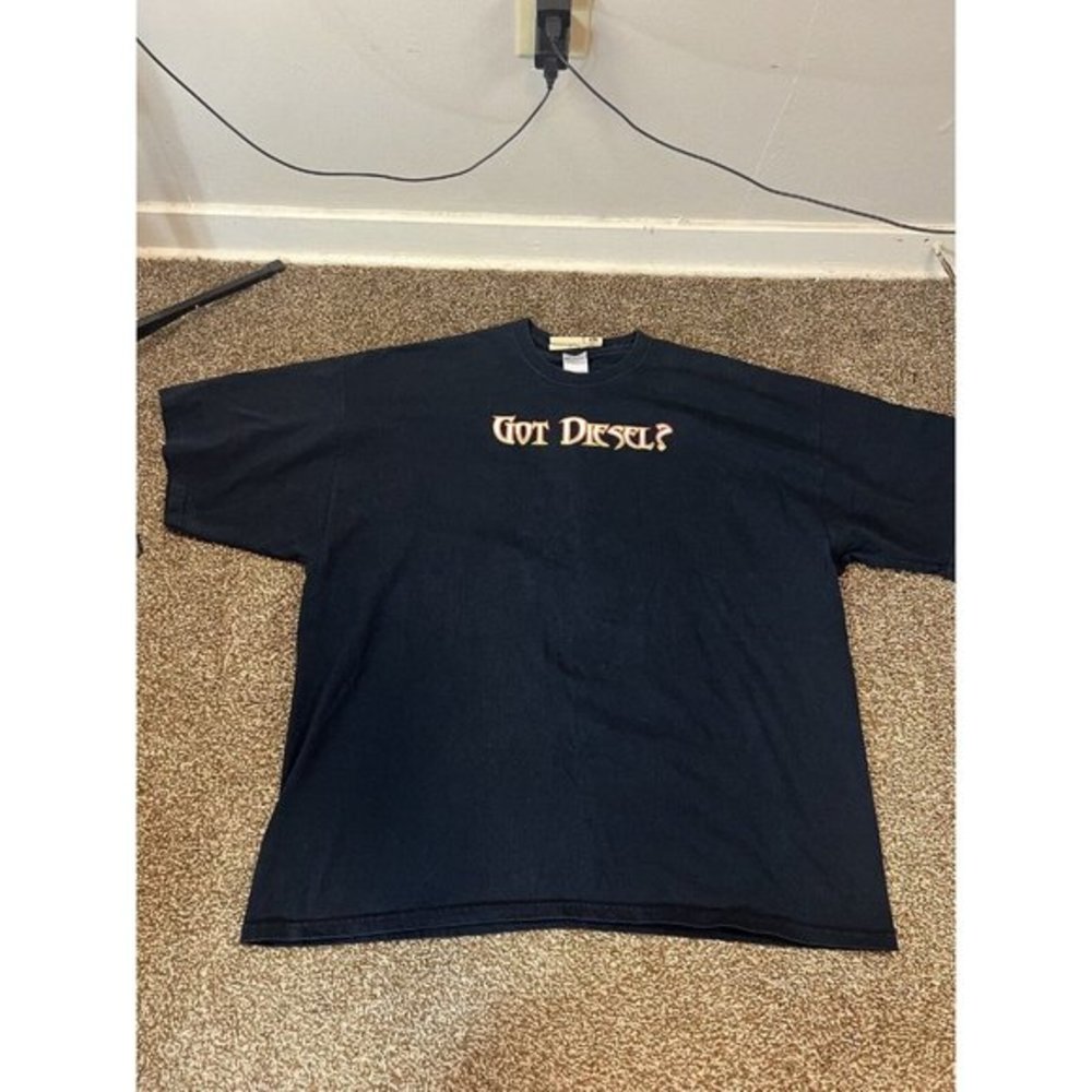 Got Diesel? Double Sided Mens Black Tshirt Graphic Print Size 3XL - Picture 1 of 6